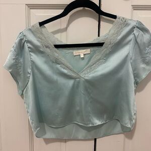 Love shack fancy silk top